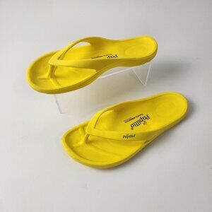 Papillio Sandals By Birkenstock Womens 9 Yellow Flip Flops Synthetic Slip On
